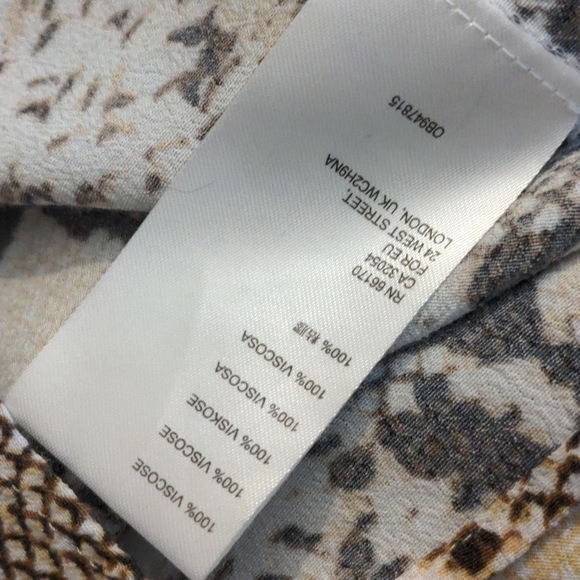 Anthropologie Maeve Juno Snakeskin Print Dress Brown White Tan Size XSmall - Picture 11 of 12